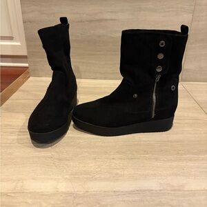 Black Suede Women's Boots